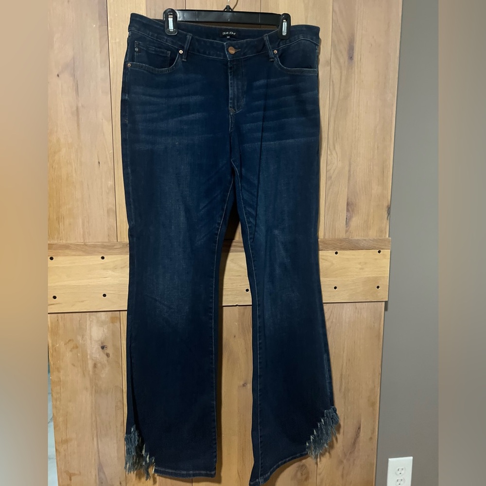 Dear John bootcut denim with fringe hemline